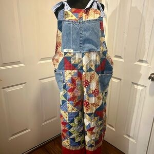 Patchwork Quilted Denim Handmade Overalls